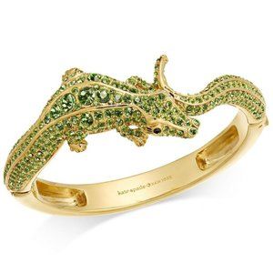 NEW Kate Spade Swamped Pavé Alligator Hinge Bangle